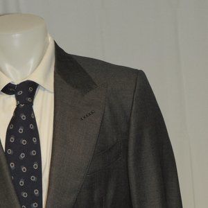 Tom Ford Shelton Solid Charcoal Current Two Button Sport Coat 42L NWOT